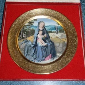 1978 Pickard Christmas Plate “The Rest On The Flight To Egypt” 24k Gold With Box
